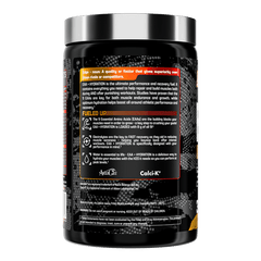 Nutrex EAA+ Hydration supplement container with essential amino acids for muscle recovery and hydration.
