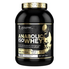 Anabolic ISO Whey 2kg protein supplement by Kevin Levrone for muscle growth and recovery.