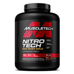 Nitrotech 100% Whey Gold protein powder 5lbs by MuscleTech, muscle recovery and muscle building protein with 69 servings