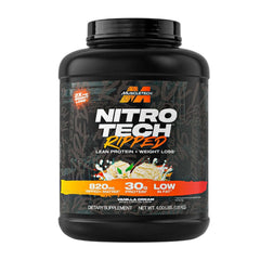 MuscleTech Nitrotech Ripped 4lbs in vanilla cream offers 30g protein, 820mg Ripped Matrix, and low fat—ideal for weight loss. Now available for Nitrotech Ripped Pakistan users.