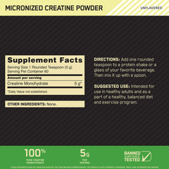 ON Creatine 60s | Micronized Creatine | Optimum Nutrition