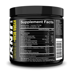 Supplement facts for JNXSports The Jinx! Hydra BCAA+ 30 Servings