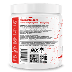 The Curse Creatine Micronized from JNX Sports, unflavored supplement in a skull-themed container, 60 servings.