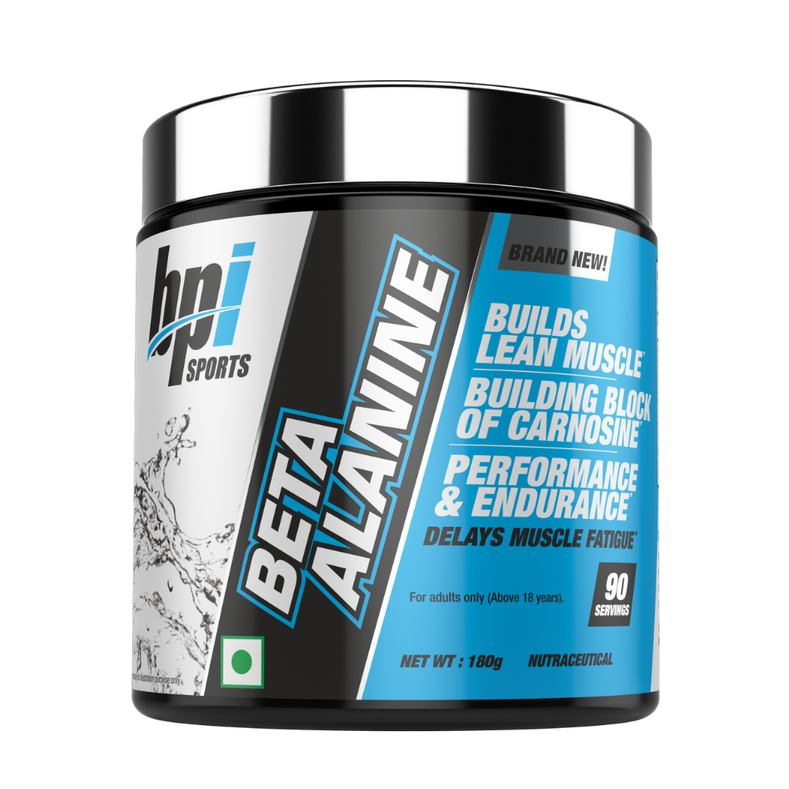 BPI Sports Beta Alanine supplement container on a white background