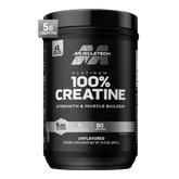 MuscleTech Platinum 100% Creatine, unflavored, 400g (80 servings) provides 5g creatine monohydrate per serving to boost strength, build lean muscle, and support up to 6 lbs muscle gain.