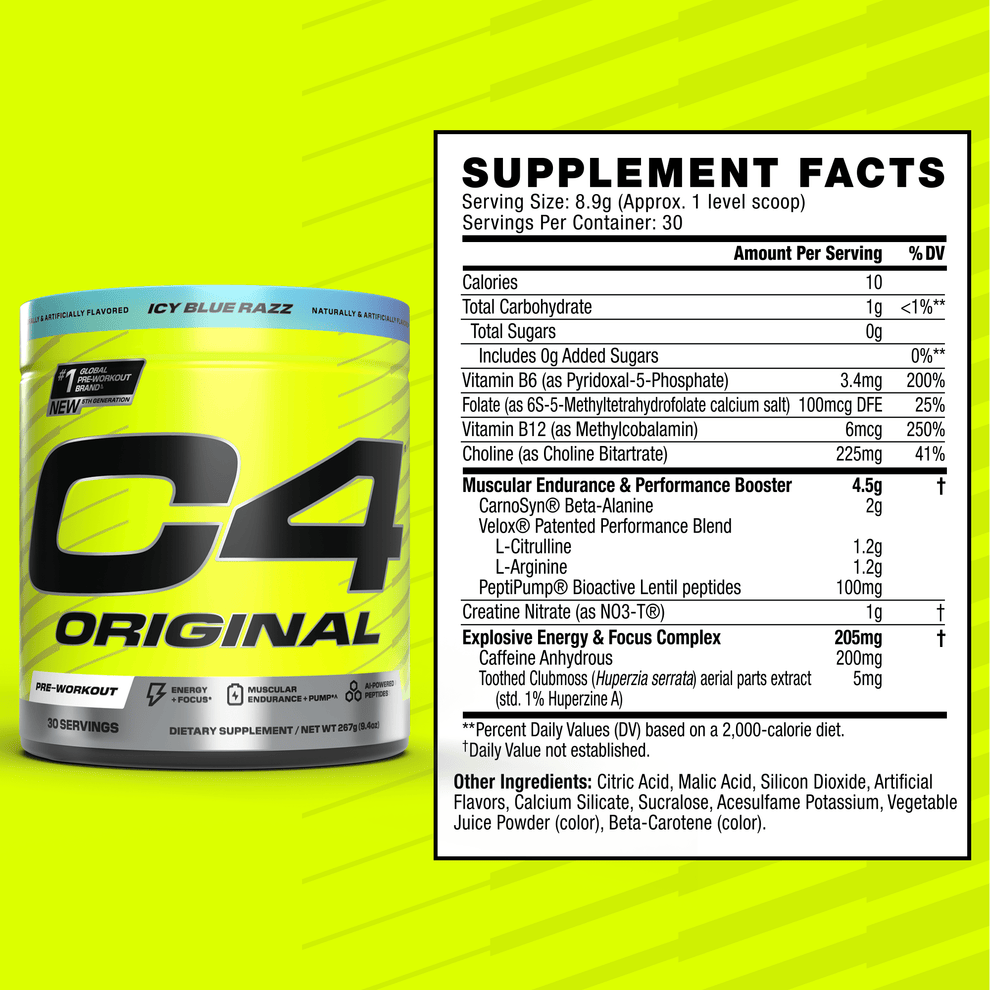 C4 Original pre-workout supplements facts
