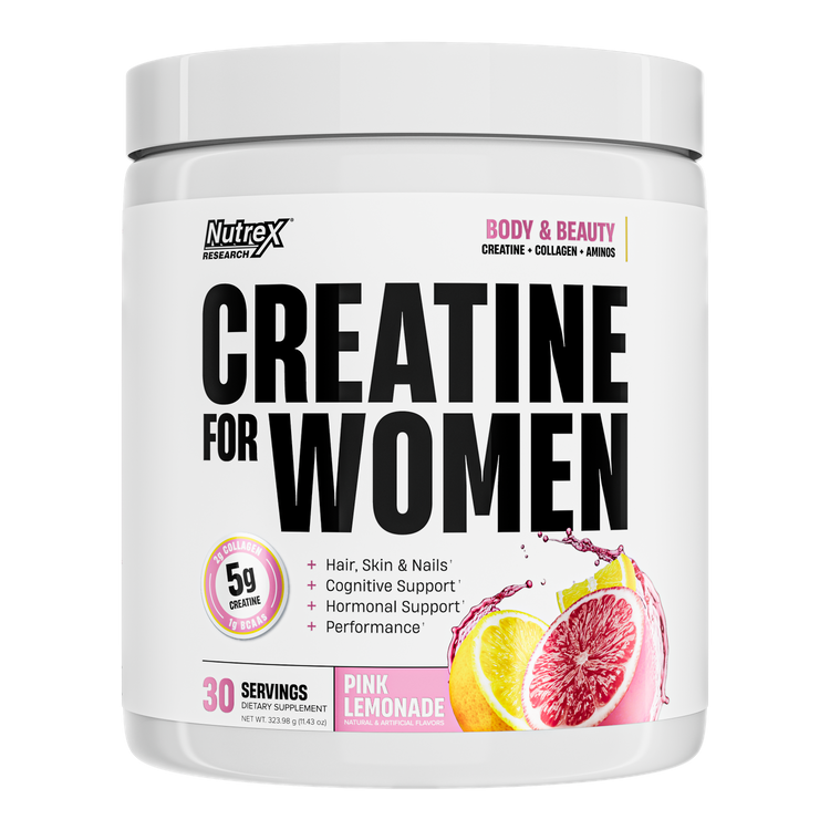 Nutrex Creatine for Women – 5g Micronized Creatine + Collagen, BCAAs & Biotin