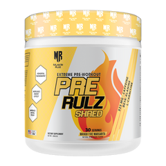 Pre Rulz Shred: 325mg Caffeine Fat-Burning Pre-Workout Powder