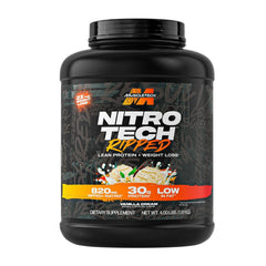 MuscleTech Nitrotech Ripped 4lbs in vanilla cream offers 30g protein, 820mg Ripped Matrix, and low fat—ideal for weight loss. Now available for Nitrotech Ripped Pakistan users.