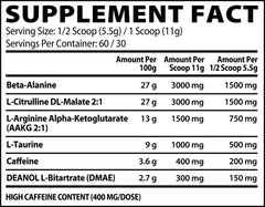 MuscleRulz Pre Rulz Extreme Pre-Workout | 400mg Caffeine 30/60SV