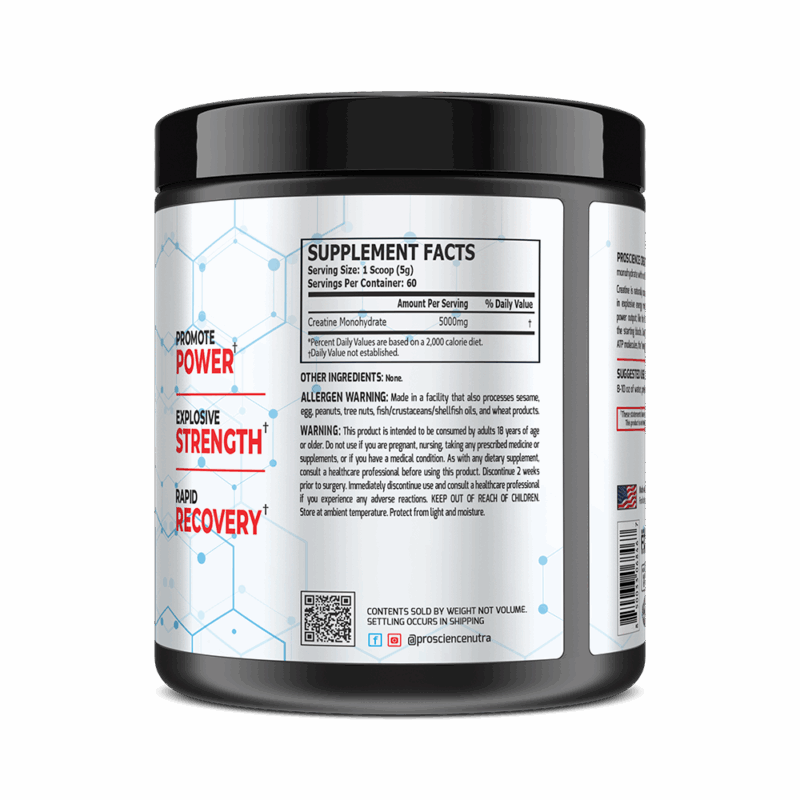 Supplement container with label on a black background