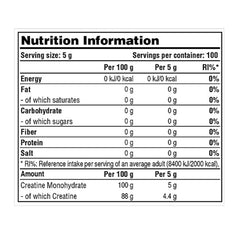 Galvanize Nutrition Creatine Monohydrate 500G Unflavored