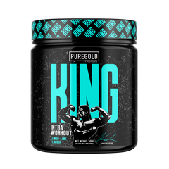 PureGold King intra workout supplement container on a white background